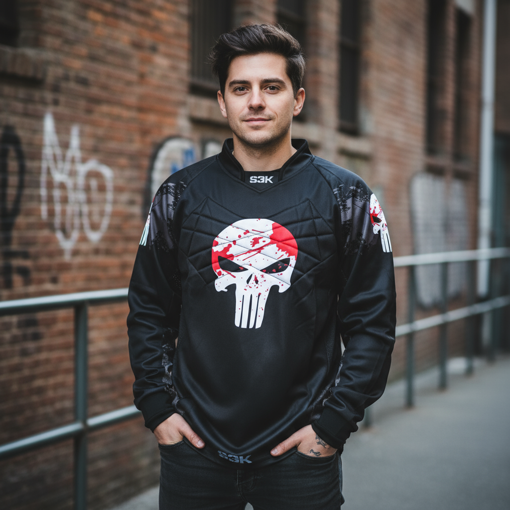 Custom Paintball Trikot Punisher mit Vorder- und Rückseite