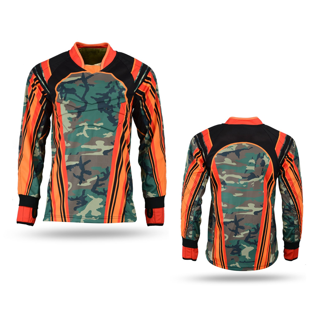 Paintball Trikot Orange - Camo (Größe: S)