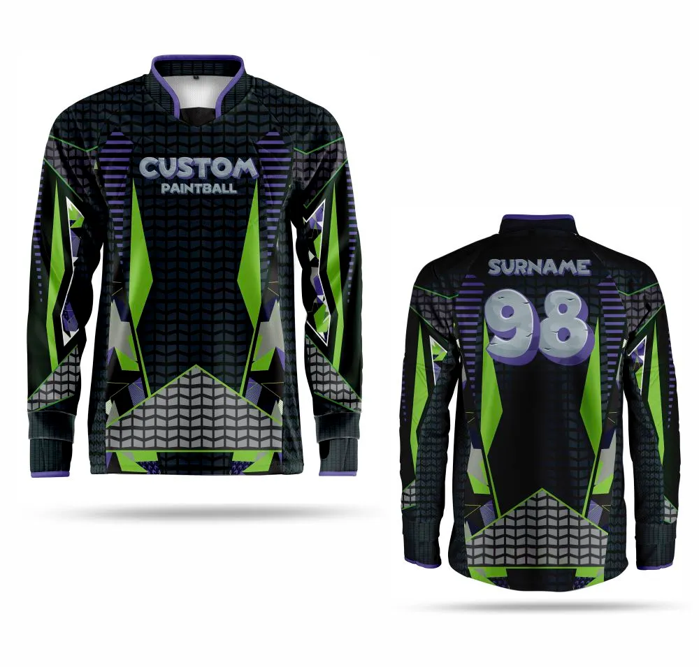 Paintball Trikot - Green Grey (Größe: S)