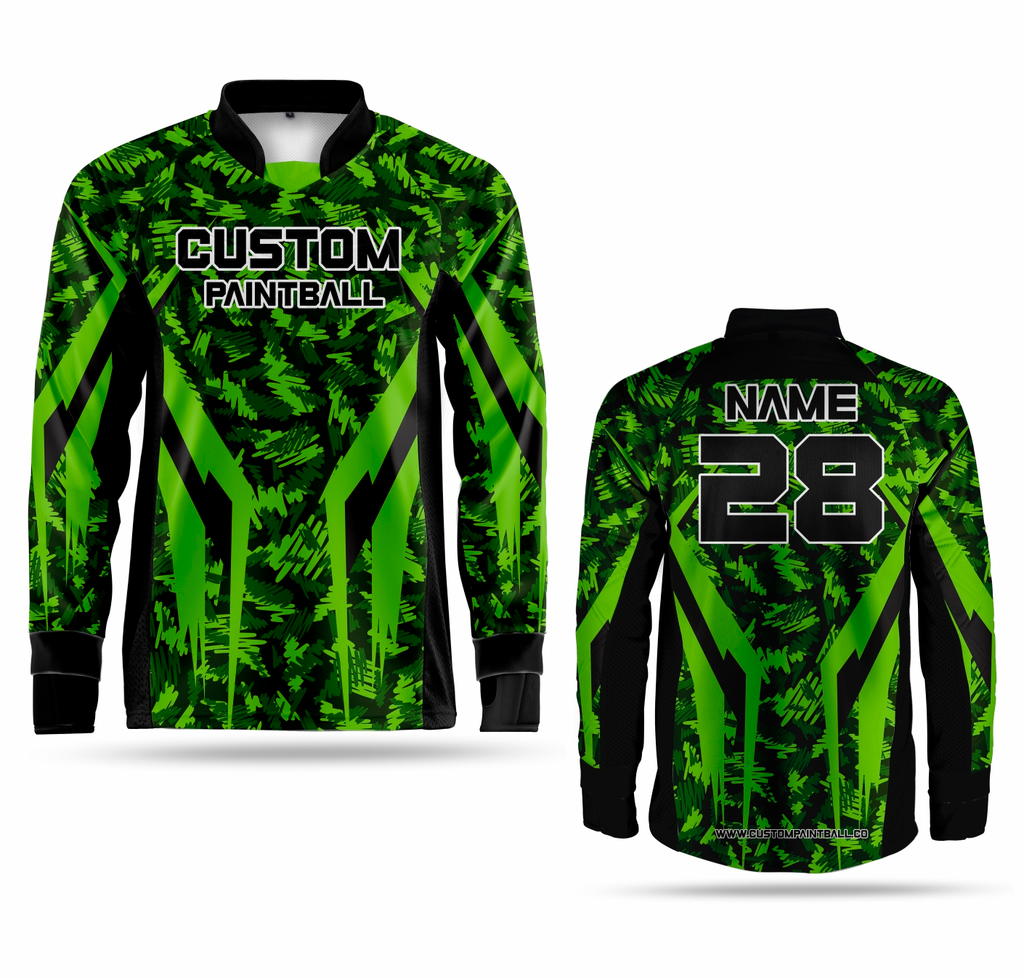 Paintball Trikot Green - in Giftgrün (Größe: S)