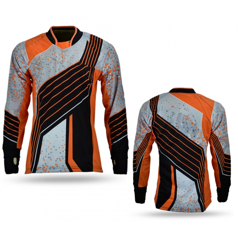 Paintball Trikot Orange Stripe (Größe: S)